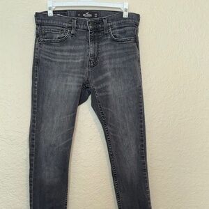 Womans black and white skinny jean pants size 28